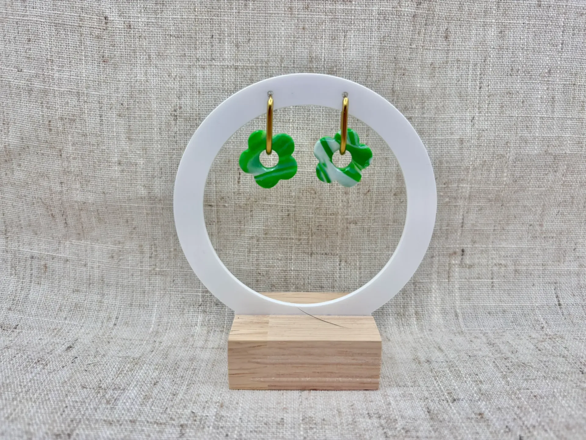 Marbré - Vert et blanc