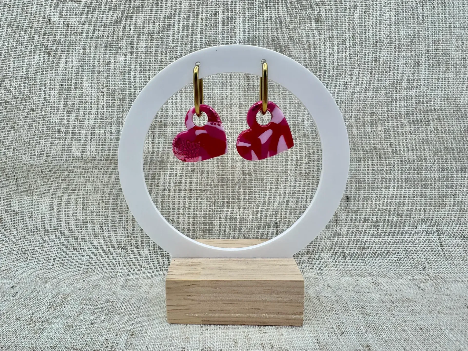 Valentine - Coeur rouge et rose